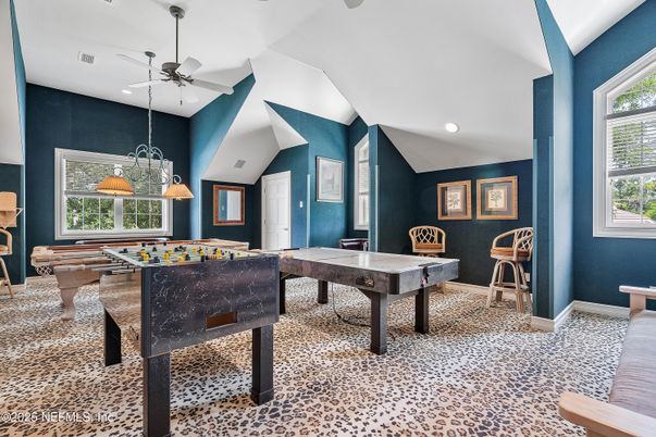 Billiard Table, Game Room, Interior, Pendant Lights, Recessed Lighting
