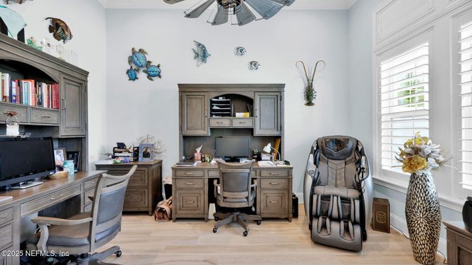 Home Office, Interior, Wood Texture Flooring