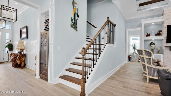 Interior, Pendant Lights, Recessed Lighting, Wood Texture Flooring