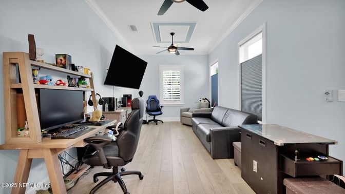 Home Office, Interior, Wood Texture Flooring