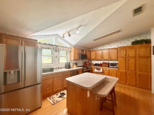 Interior, Kitchen, Wood Texture Flooring