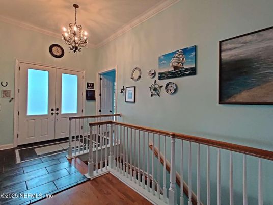 Chandelier, Interior, Wood Texture Flooring