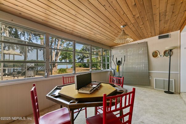Dining room, Interior, Sun Room, Wooden Ceilings