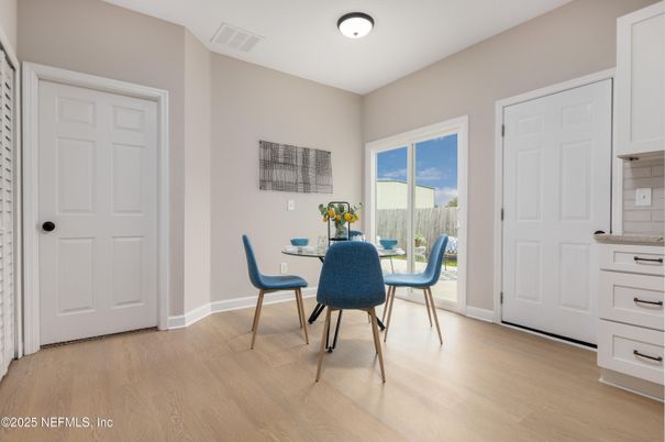 Dining room, Interior, Wood Texture Flooring