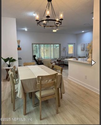 Chandelier, Dining room, Interior, Living room, Recessed Lighting, Wood Texture Flooring