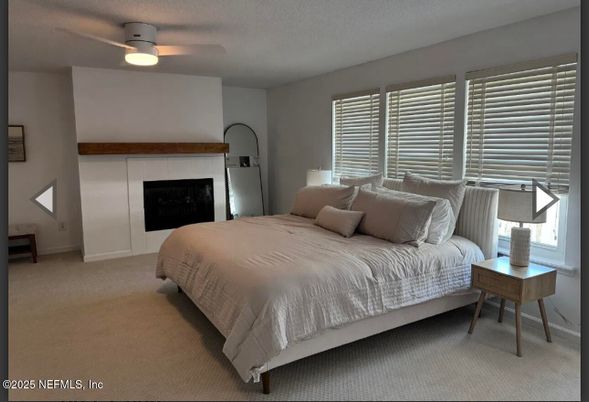 Bedroom, Fireplace, Interior