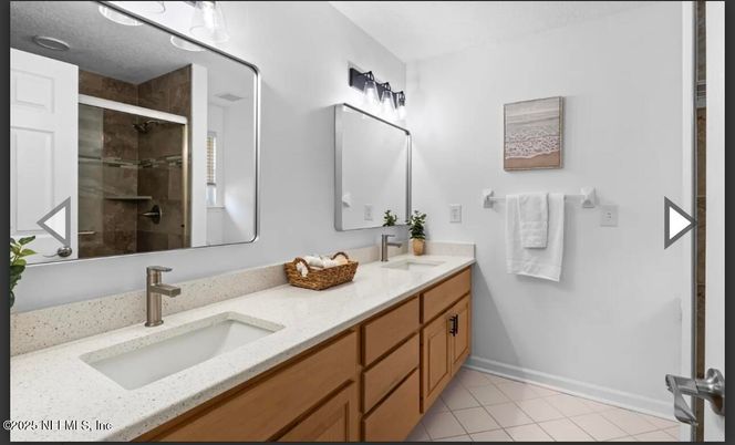 Bathroom, Dual Sink Vanities, Glass Shower, Interior