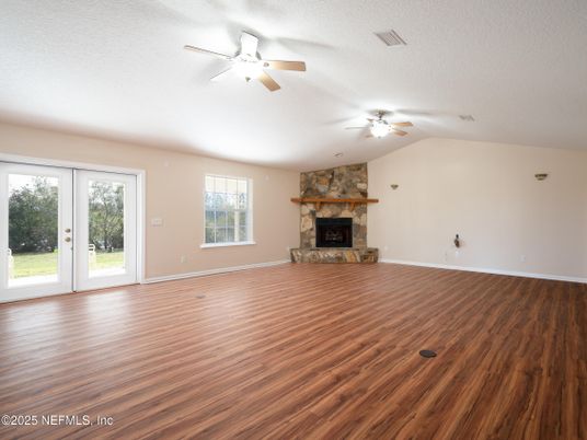Empty room, Fireplace, Interior, Wood Texture Flooring