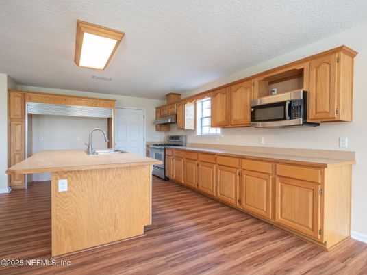 Interior, Kitchen, Wood Texture Flooring