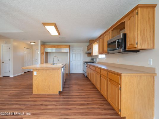 Interior, Kitchen, Wood Texture Flooring