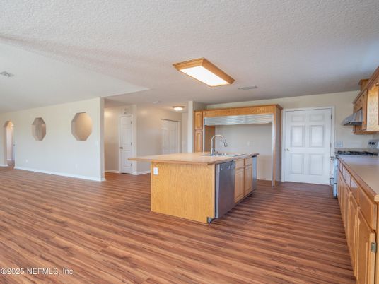 Interior, Kitchen, Wood Texture Flooring