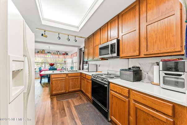 Interior, Kitchen, Wood Texture Flooring