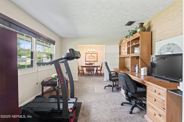 Chandelier, Fitness Equipment, Home Office, Interior