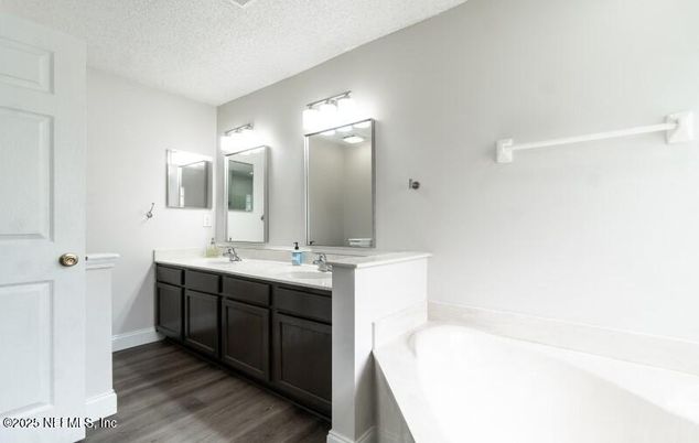 Bathroom, Dual Sink Vanities, Interior, Wood Texture Flooring