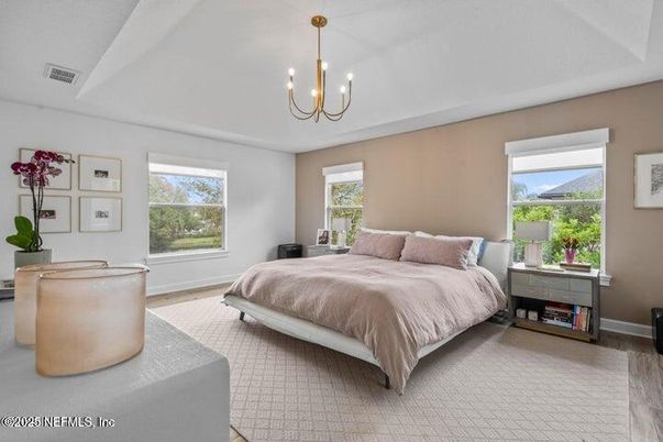 Bedroom, Chandelier, Interior