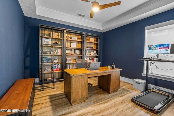 Home Office, Interior, Wood Texture Flooring