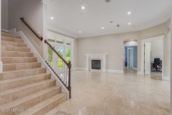 Empty room, Fireplace, Interior, Recessed Lighting