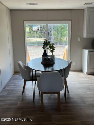 Dining room, Interior, Wood Texture Flooring