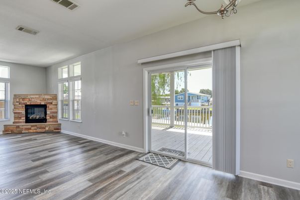 Empty room, Fireplace, Interior, Wood Texture Flooring