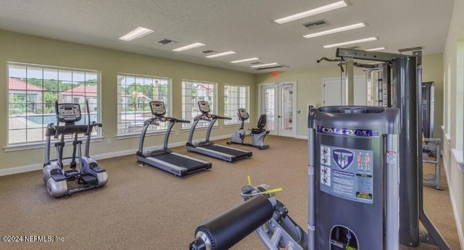 Fitness Equipment, Gym, Interior, Recessed Lighting