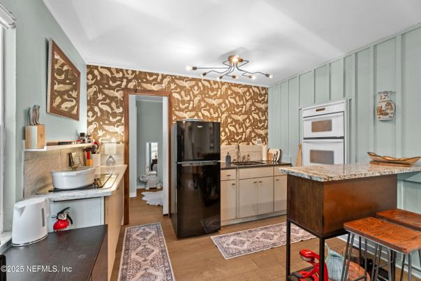 Interior, Kitchen, Wood Texture Flooring