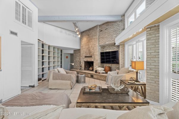 Fireplace, Interior, Living room, Stone Walls
