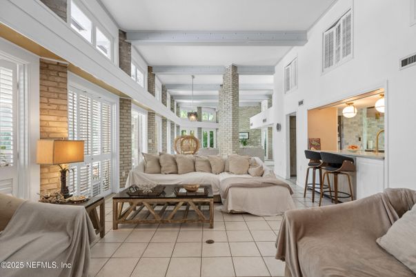 Interior, Living room, Stone Walls