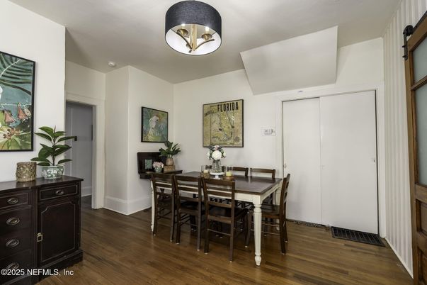 Dining room, Interior, Wood Texture Flooring