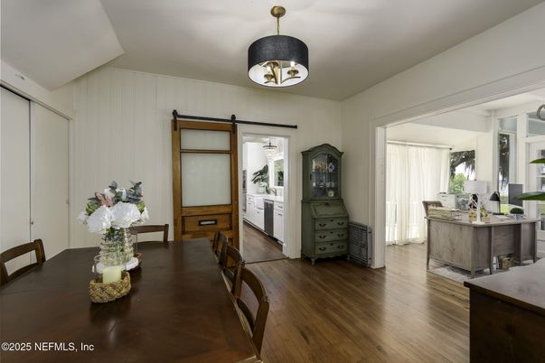 Dining room, Interior, Wood Texture Flooring