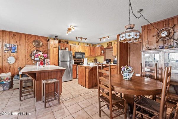 Dining room, Interior, Kitchen, Wooden Walls