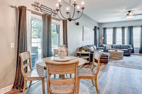 Chandelier, Dining room, Interior, Living room, Wood Texture Flooring