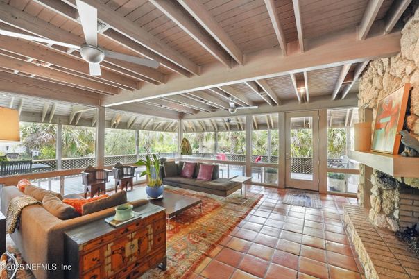 Fireplace, Interior, Living room, Stone Walls, Sun Room, Wooden Beams, Wooden Ceilings