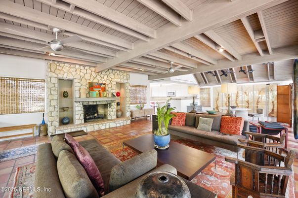 Fireplace, Interior, Living room, Stone Walls