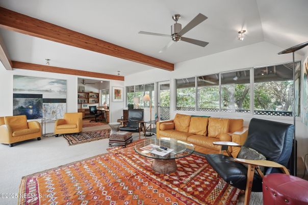 Interior, Living room, Wooden Beams