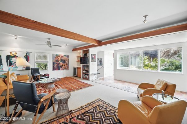 Interior, Living room, Wooden Beams