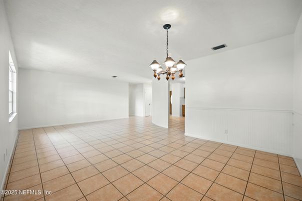 Chandelier, Empty room, Interior