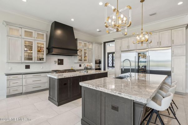 Interior, Kitchen, Pendant Lights, Recessed Lighting, Stainless Steel Appliances