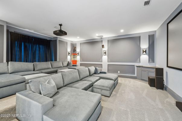 Interior, Projection Screen, Recessed Lighting, Theatre Room
