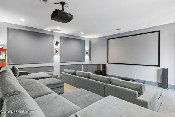Interior, Projection Screen, Recessed Lighting, Theatre Room