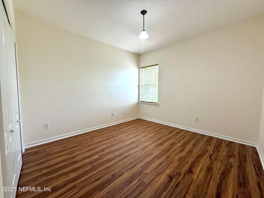 Empty room, Interior, Pendant Lights, Wood Texture Flooring