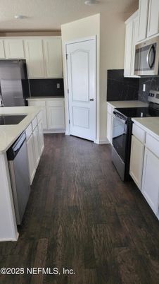 Interior, Kitchen, Wood Texture Flooring
