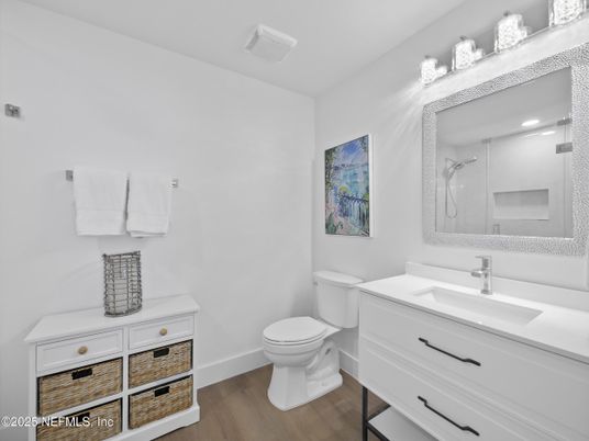 Bathroom, Interior, Wood Texture Flooring
