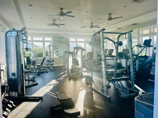 Fitness Equipment, Gym, Interior, Recessed Lighting