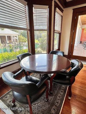 Dining room, Interior, Wood Texture Flooring
