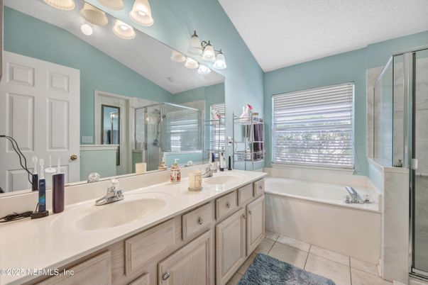 Bathroom, Dual Sink Vanities, Glass Shower, Interior