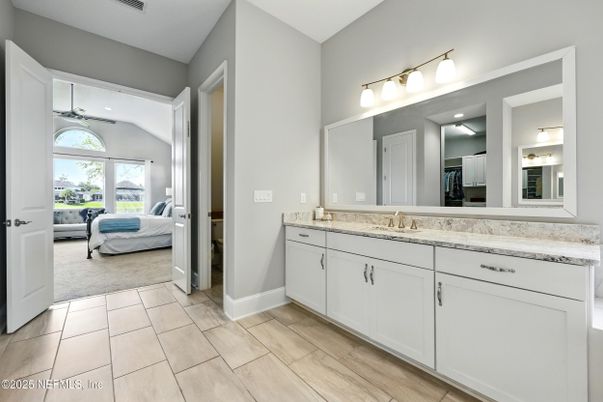 Bathroom, Bedroom, Dual Sink Vanities, Interior, Wood Texture Flooring