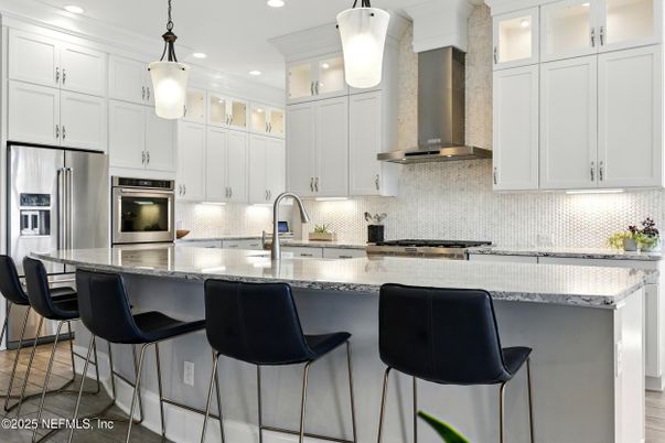 Interior, Kitchen, Pendant Lights, Recessed Lighting, Stainless Steel Appliances