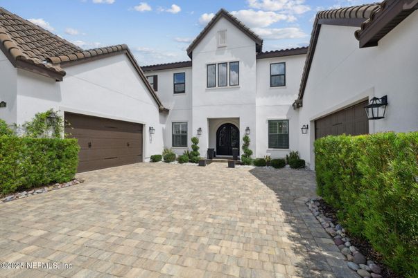 Attached, Exterior, Facade, Spanish Mediterranean