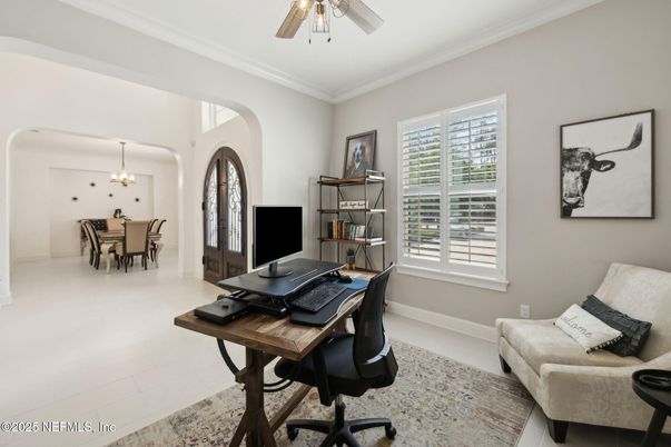 Chandelier, Home Office, Interior