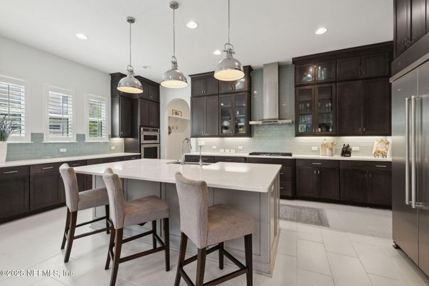 Interior, Kitchen, Pendant Lights, Recessed Lighting, Stainless Steel Appliances